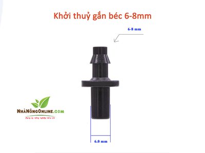 Khởi thủy đầu gài gắn ống 4/7 và chân 6mm gắn béc